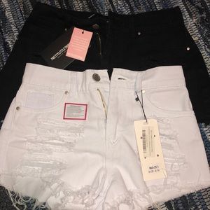 PLT denim short shorts